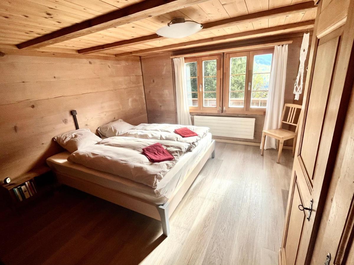 Chalet Sonnenheim, Wohnung Mit Panoramafenster Adelboden Exterior foto